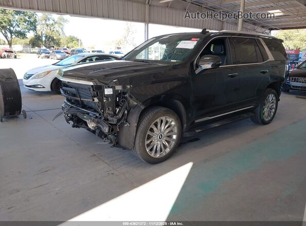 1GYS4BKL2PR417703 2023 CADILLAC ESCALADE Black წინა მარცხენა ხედი სამი მეოთხედიდან