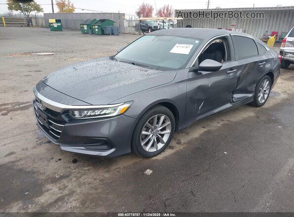 1HGCV1F12NA011203 2022 HONDA ACCORD Gray Vista tres cuartos delantera izquierda