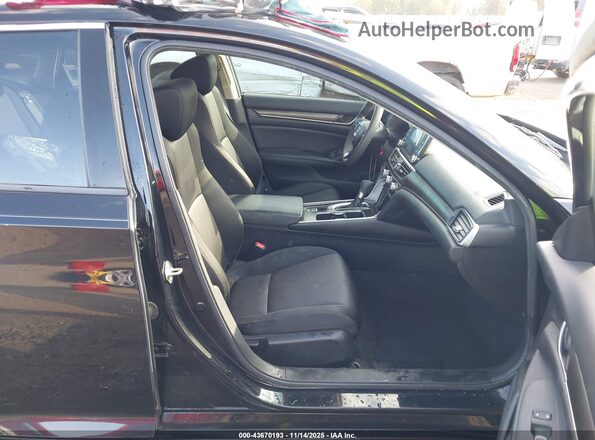 1HGCV1F16KA172472 2019 HONDA ACCORD Black წინა სალონის ხედი