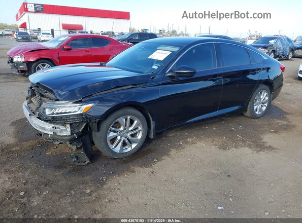 1HGCV1F16KA172472 2019 HONDA ACCORD Black წინა მარცხენა ხედი სამი მეოთხედიდან