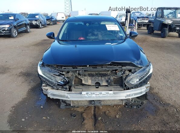 1HGCV1F16KA172472 2019 HONDA ACCORD Black უკანა სალონის ხედი