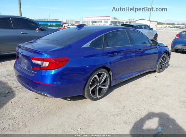 1HGCV1F32JA009169 2018 HONDA ACCORD Blue უკანა მარჯვენა