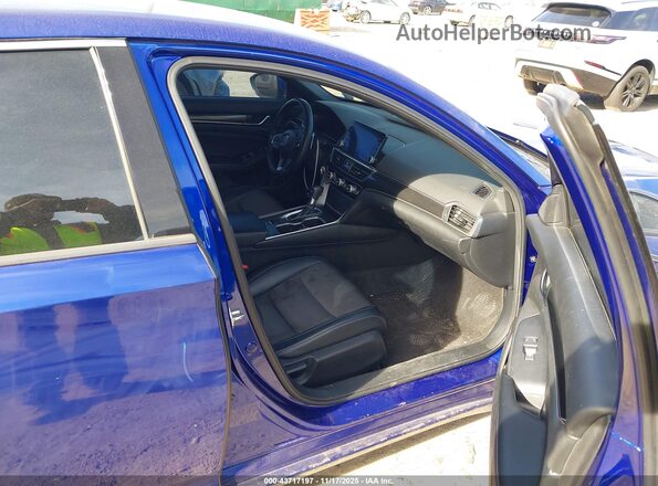 1HGCV1F32JA009169 2018 HONDA ACCORD Blue წინა სალონის ხედი