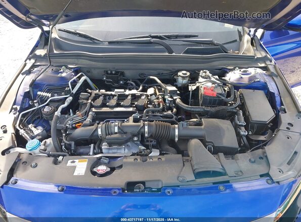 1HGCV1F32JA009169 2018 HONDA ACCORD Blue უკანა ხედი