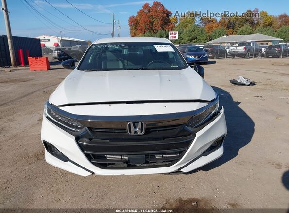 1HGCV1F32NA073847 2022 HONDA ACCORD White Instrument cluster view