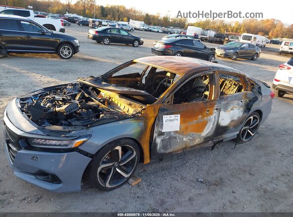 1HGCV1F34NA077902 2022 HONDA ACCORD Gray Вид спереду