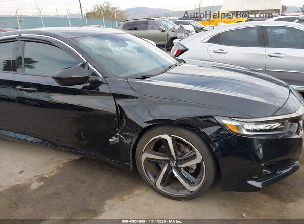 1HGCV1F34NA115953 2022 HONDA ACCORD Black Դիմացի տեսք