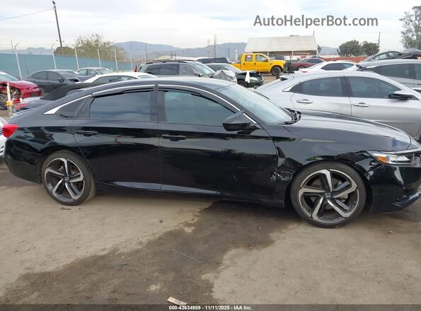 1HGCV1F34NA115953 2022 HONDA ACCORD Black Սալոնի հետևի տեսք