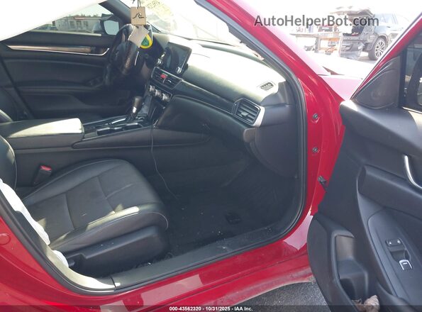 1HGCV1F36NA039877 2022 HONDA ACCORD Красный Вид салона спереди