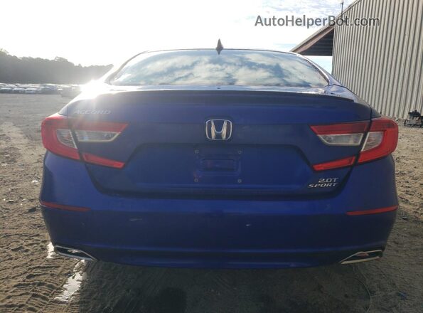 1HGCV2F30MA032203 2021 HONDA ACCORD Blue Rear view