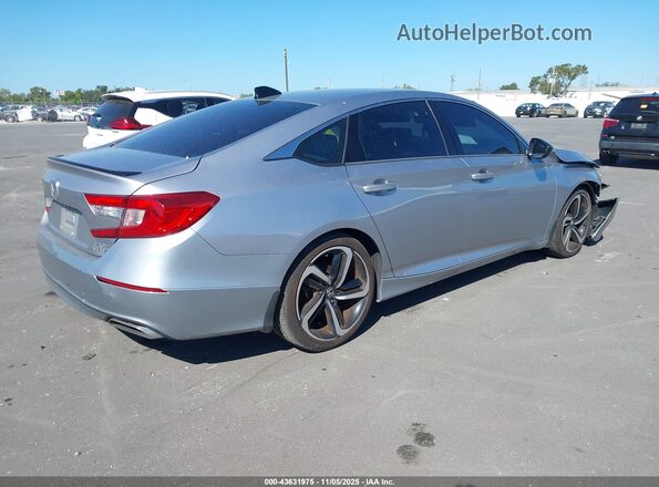 1HGCV2F30NA001020 2022 HONDA ACCORD Silver Задня права чверть