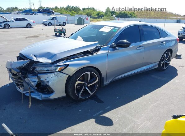 1HGCV2F30NA001020 2022 HONDA ACCORD Silver Передня ліва чверть