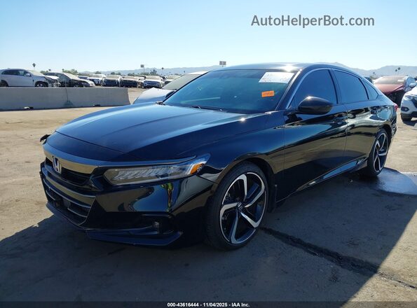 1HGCV2F32NA007434 2022 HONDA ACCORD Black Przód lewy