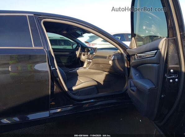 1HGCV2F32NA007434 2022 HONDA ACCORD Black Widok wnętrza z przodu