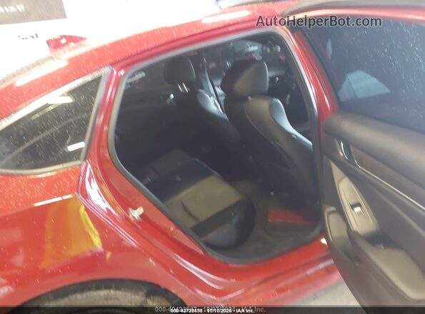 1HGCV2F33JA033499 2018 HONDA ACCORD Red Vista de la etiqueta del VIN
