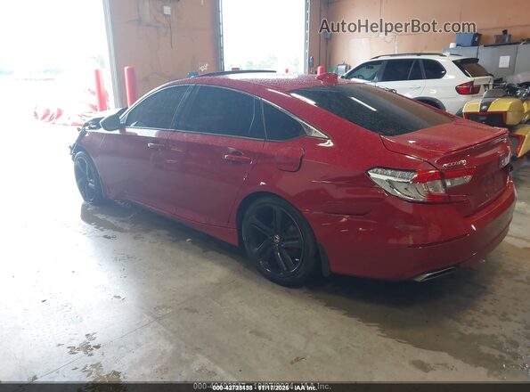 1HGCV2F33JA033499 2018 HONDA ACCORD Red Trasero izquierdo
