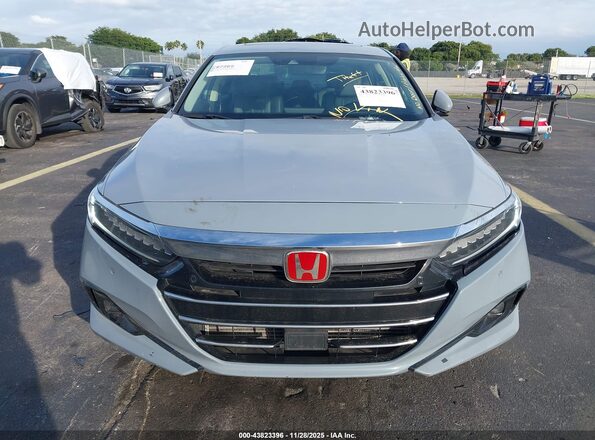 1HGCV2F99MA008454 2021 HONDA ACCORD Gray წინა ხედი
