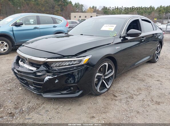 1HGCV3F25NA017078 2022 HONDA ACCORD Black Vista tres cuartos delantera izquierda