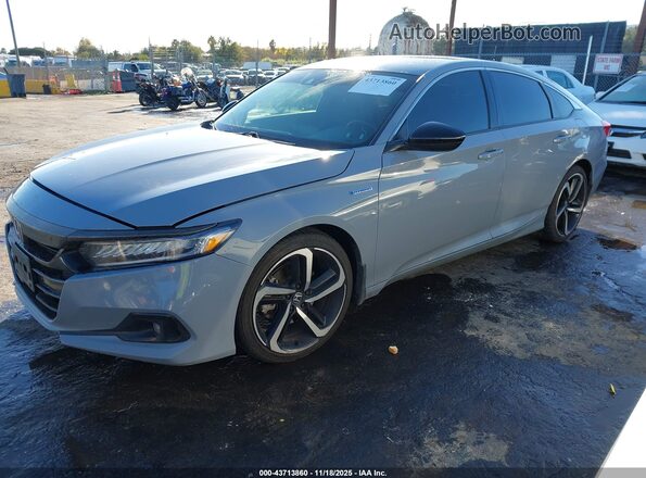 1HGCV3F25NA027335 2022 HONDA ACCORD Серый Передняя левая четверть