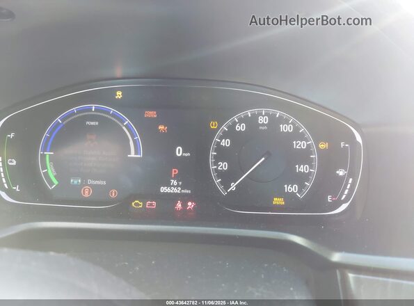1HGCV3F53NA011208 2022 HONDA ACCORD HYBRID Gray Vista de los asientos traseros