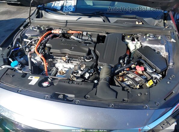 1HGCV3F53NA011208 2022 HONDA ACCORD HYBRID Gray Vista trasera