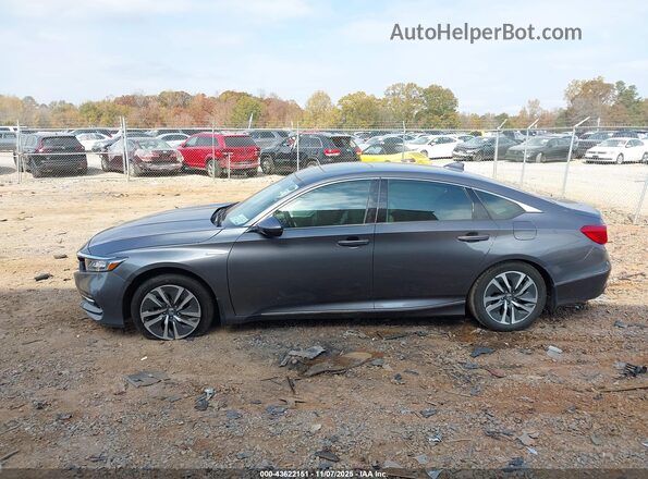 1HGCV3F57JA003106 2018 HONDA ACCORD HYBRID Gray 