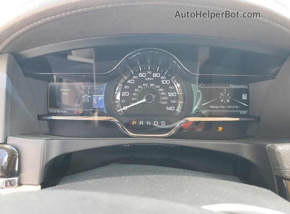 1LNHL9DK8GG600644 2016 LINCOLN MKS Серебряный Вид щитка приборов