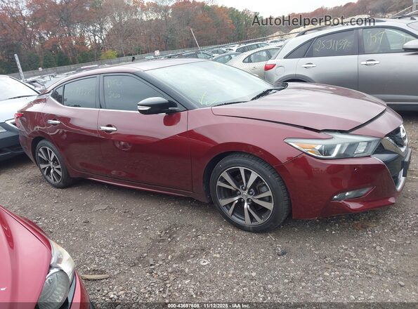 1N4AA6AP4HC426791 2017 NISSAN MAXIMA Красный Вид задней части салона