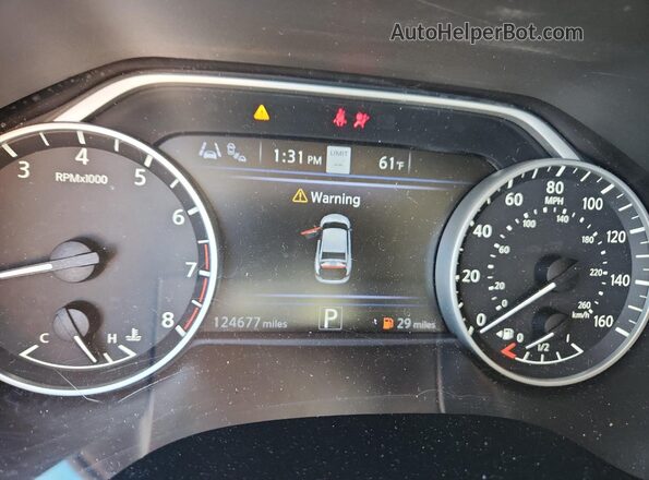 1N4AA6DV7LC367142 2020 NISSAN MAXIMA SL White Вид щитка приладів