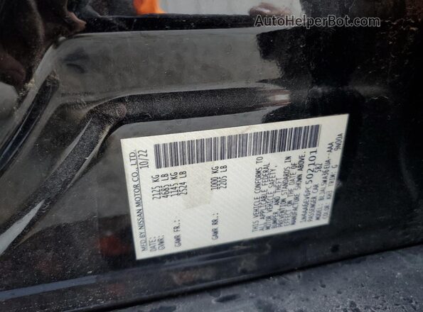 1N4AA6EV6PC502101 2023 NISSAN MAXIMA SR Черный Вид наклейки с VIN-кодом
