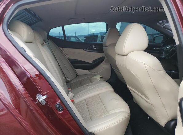 1N4AA6FV3MC501434 2021 NISSAN MAXIMA PLATINUM Maroon Vista de los asientos traseros