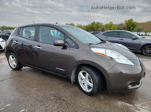1N4AZ0CP7GC305271 2016 NISSAN LEAF Brown Front right