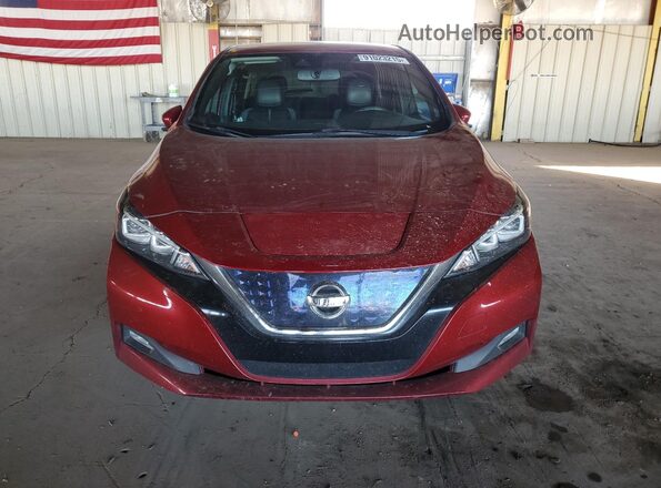 1N4AZ1CP7JC313383 2018 NISSAN LEAF Темно-бордовый Вид спереди