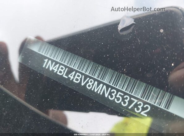 1N4BL4BV8MN353732 2021 NISSAN ALTIMA Gray Engine compartment view