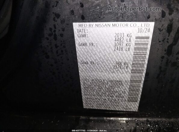 1N4BL4CW7SN329233 2025 NISSAN ALTIMA Black Вид підкапотного простору