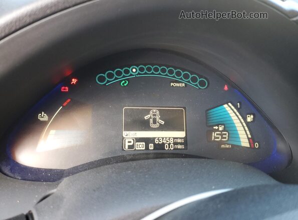 1N4BZ0CP1GC309367 2016 NISSAN LEAF Black Vista del cuadro de instrumentos
