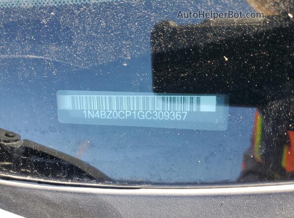 1N4BZ0CP1GC309367 2016 NISSAN LEAF Black Vista de la etiqueta del VIN