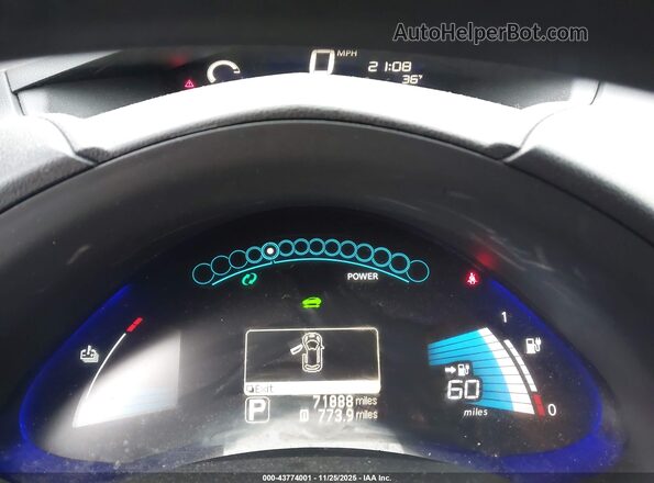 1N4BZ0CP3HC309923 2017 NISSAN LEAF Silver Вид задніх сидінь