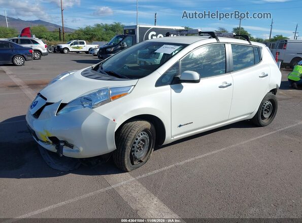 1N4BZ0CP4HC311034 2017 NISSAN LEAF White Առջևի ձախ երեք քառորդ տեսարան