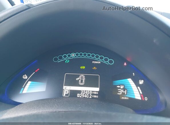 1N4BZ0CP5GC306181 2016 NISSAN LEAF Blue Widok wnętrza z tyłu