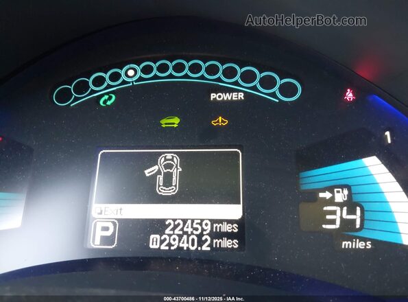 1N4BZ0CP5GC306181 2016 NISSAN LEAF Blue Widok zestawu wskaźników