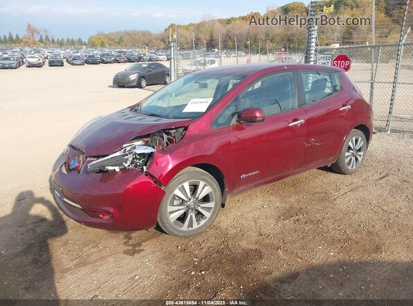 1N4BZ0CP5HC308661 2017 NISSAN LEAF Red Front left