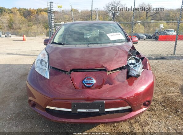 1N4BZ0CP5HC308661 2017 NISSAN LEAF Red Rear interior view