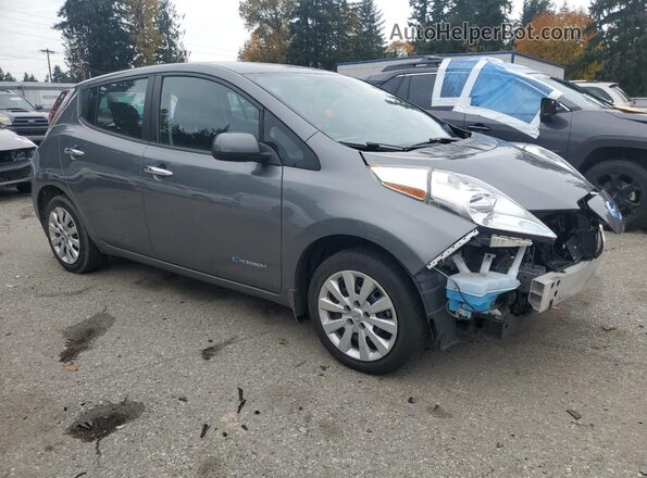 1N4BZ0CPXHC304170 2017 NISSAN LEAF Серый Передняя правая четверть