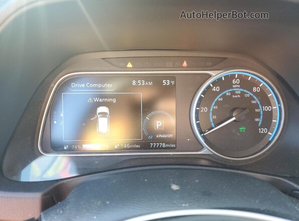 1N4BZ1CP5LC308657 2020 NISSAN LEAF Red Սարքավորումների վահանակի տեսք