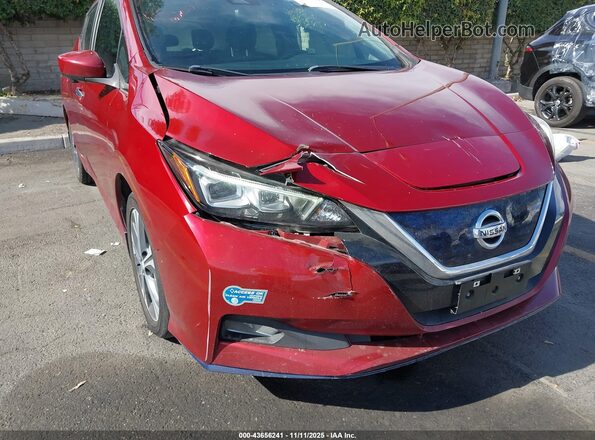 1N4BZ1CV4MC555295 2021 NISSAN LEAF Red Դիմացի տեսք