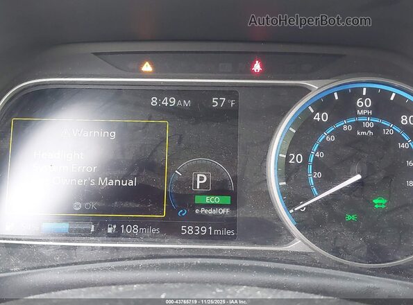 1N4BZ1DP4LC309555 2020 NISSAN LEAF Blue Vista de los asientos traseros