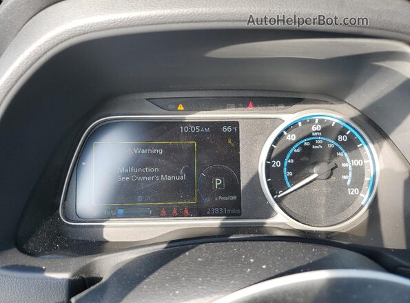 1N4CZ1CV1PC558485 2023 NISSAN LEAF White Вид щитка приладів