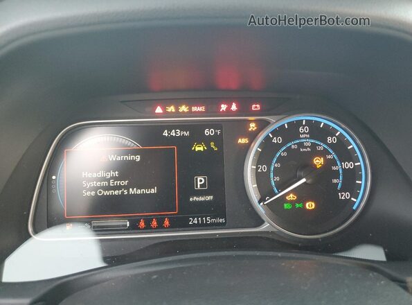1N4CZ1CV6PC552648 2023 NISSAN LEAF Blue ხელსაწყოთა პანელის ხედი