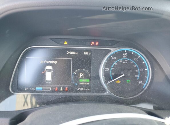 1N4CZ1CVXPC559361 2023 NISSAN LEAF Burgundy Instrument cluster view